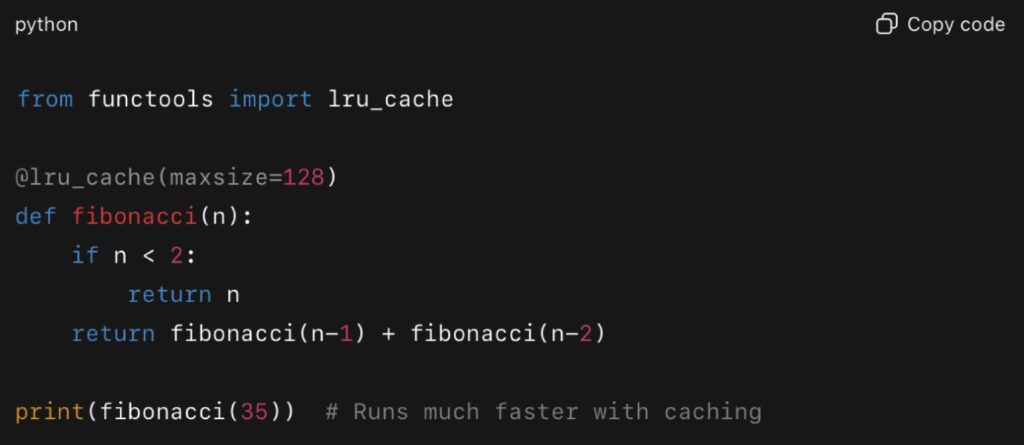 Memoization with functools.lru_cache